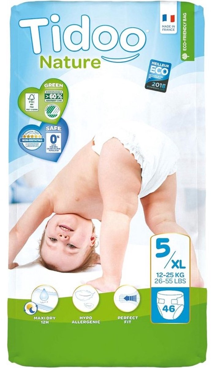 Tidoo 503907 Single Video Surveillance Dag en Nacht en luier Dag Maat 5 voor kinderen met een gewicht van 30-25 kg