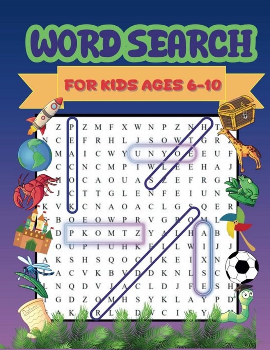 100 Woordzoekers voor Kinderen 6-10 Jaar: Puzzels met Plaatjes voor Taal- en Spelontwikkeling