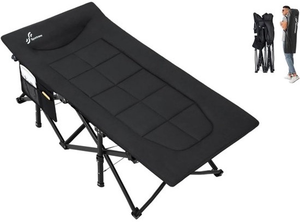 Luxe Opklapbaar Logeerbed en Campingbed - XL Formaat tot 204 kg