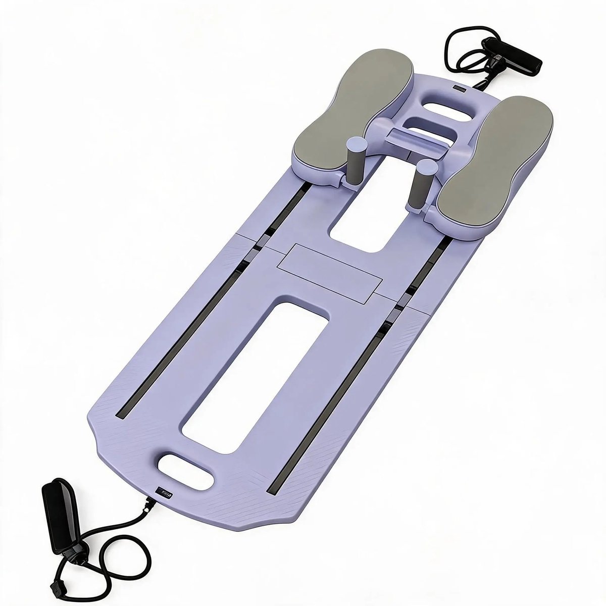 Bresht Pilates Reformer Board - Fitness - Opvouwbaar - Multifunctioneel - 2 antislipmatten - Tot 136 kg - Paars - 107 × 38 cm