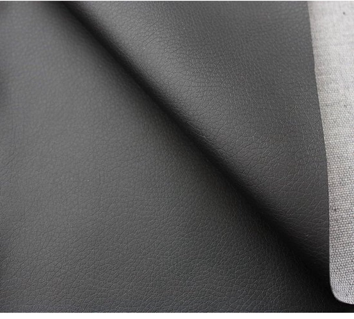 Zwarte Kunstleer Bekleding Stoffen voor Meubels - PU Soft Textiel per Meter