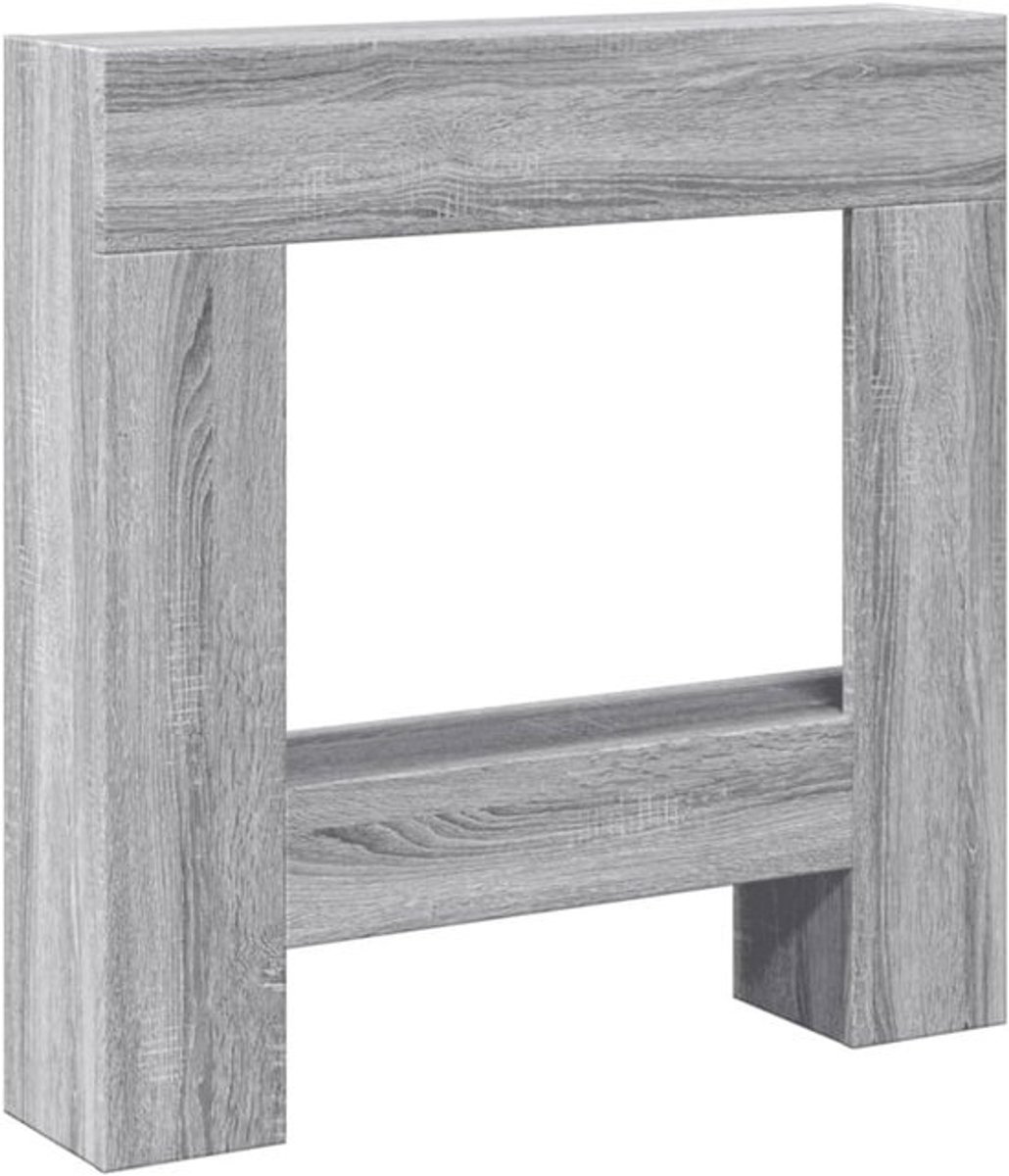 Houten Haard 81x18x82cm in Grijs Sonoma Eiken