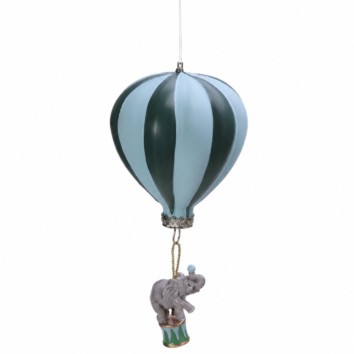 HomeBound - Hanger Luchtballon Olifant Circus - Glas - Kerstdecoratie