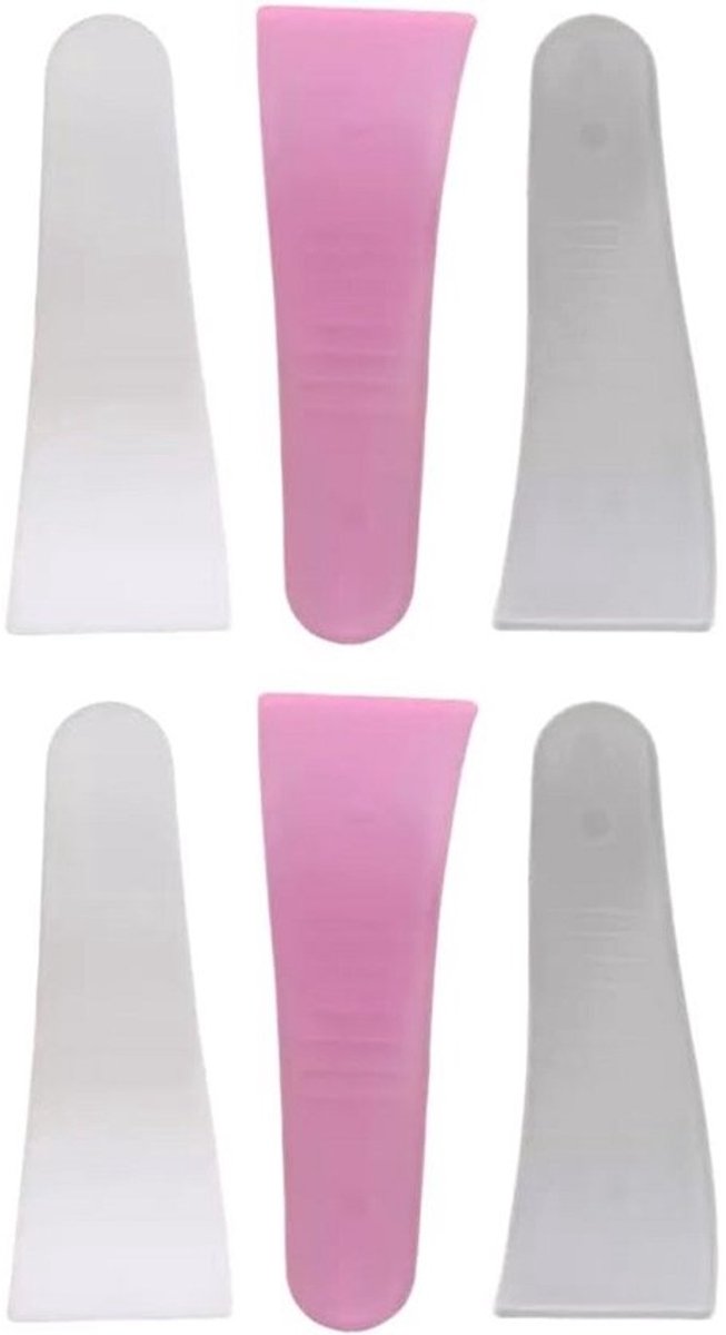 6-delig Wax Applicator Set - Herbruikbare Spatels en Stokjes - Niet-Klevend - Salon & Thuis Gebruik - Willekeurige Kleur