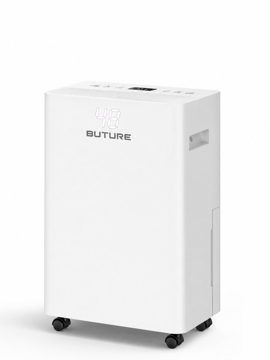 BUTURE - 12L luchtontvochtiger voor thuisgebruik - 1,7L waterreservoir - twee ventilatiesnelheden