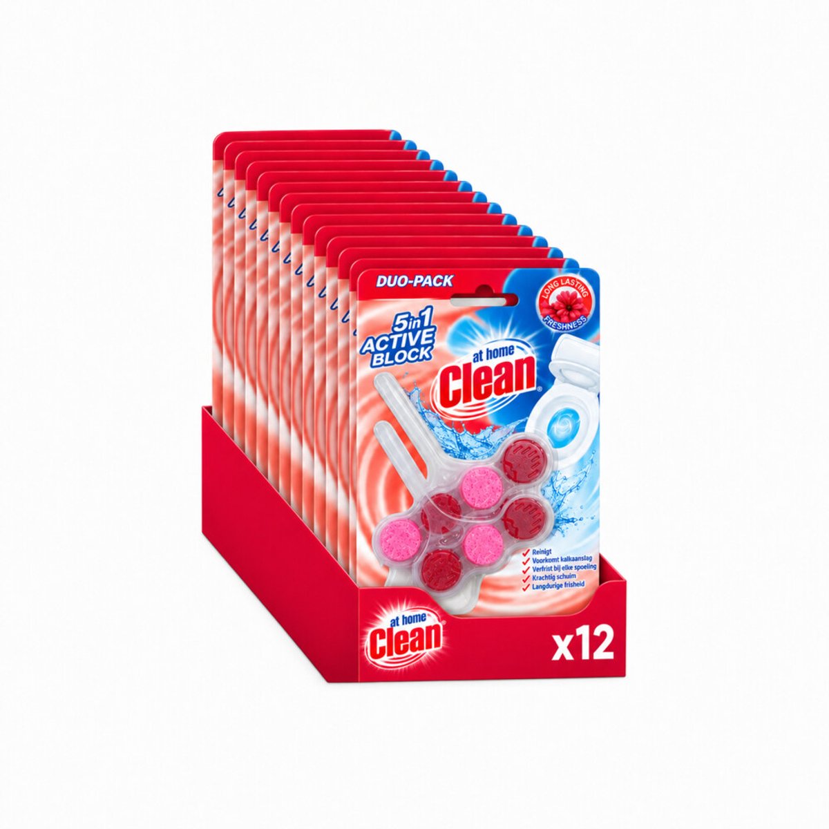 At Home Toiletblok Flower - 12 x 2 stuks - Voordeelverpakking