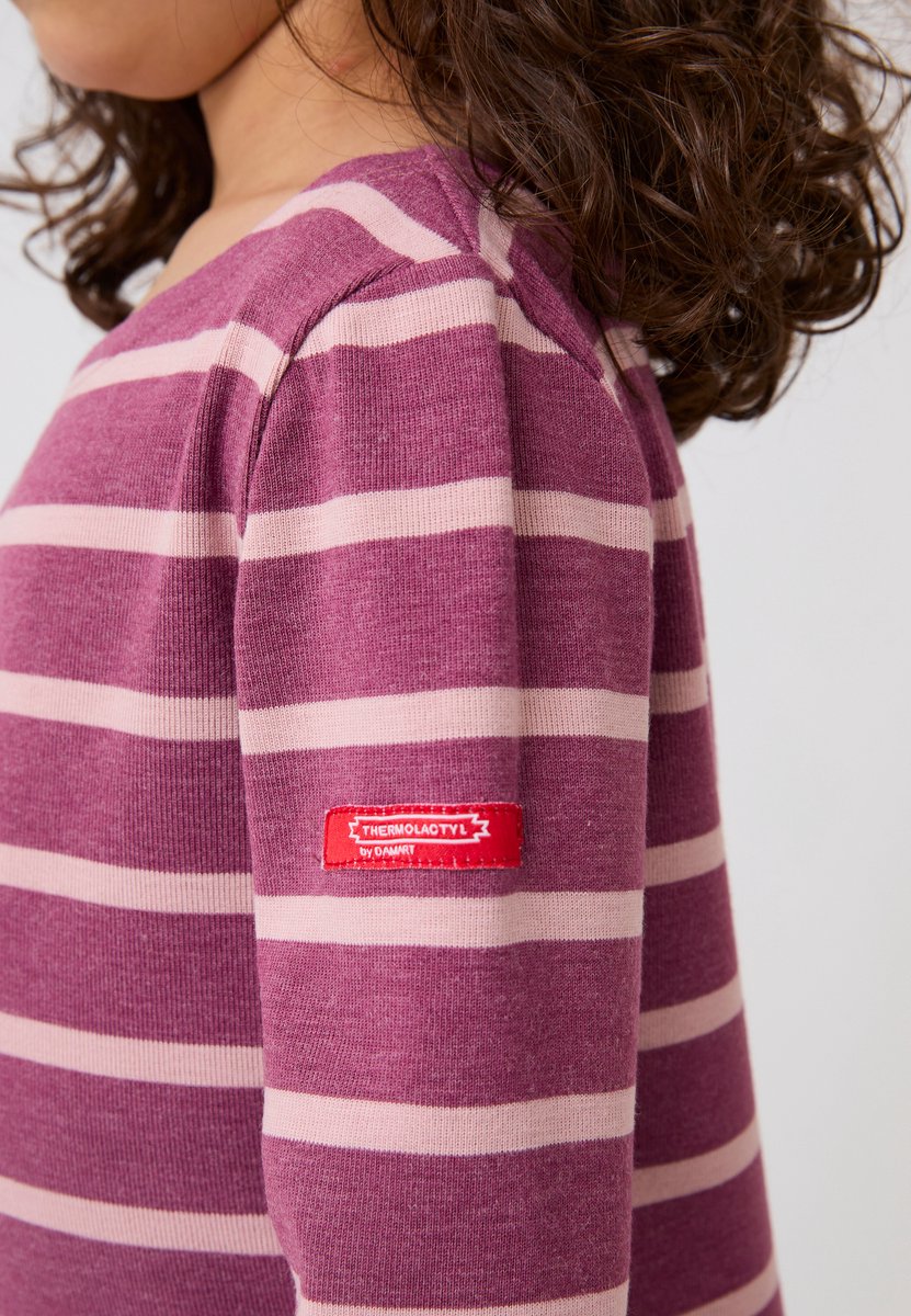 Damart - Thermolactyl kindershirt met zeemansstrepen - Kinderen - Roze - 8 JAAR