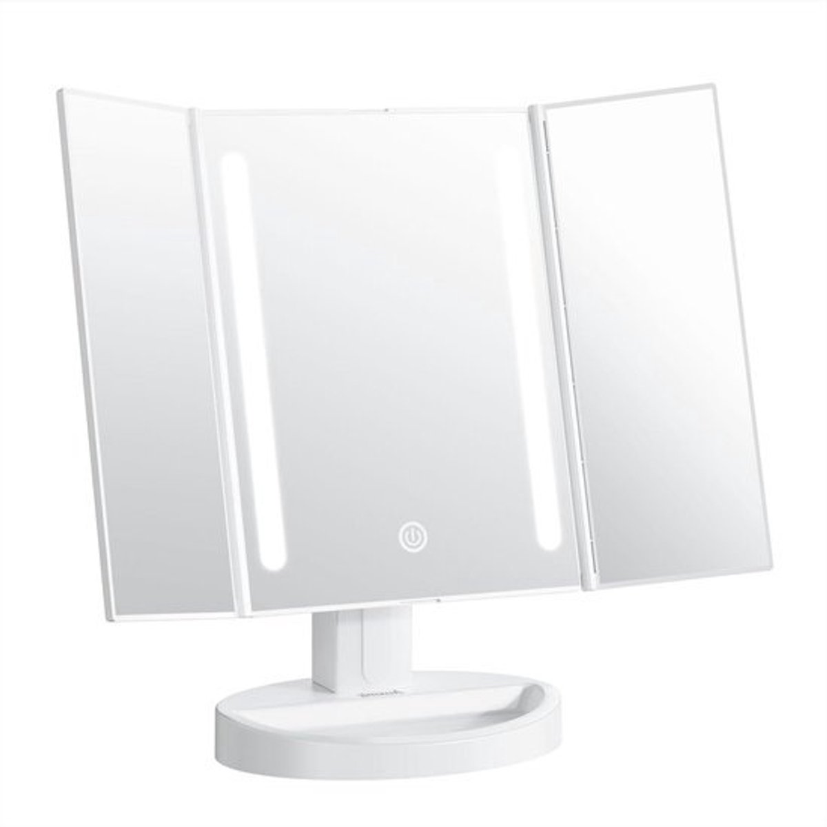 Oplaadbare make-upspiegel met 3x vergroting instelbare helderheid touchscreen 180 graden draaibaar - ideaal voor make-up gezichtsverzorging scheren