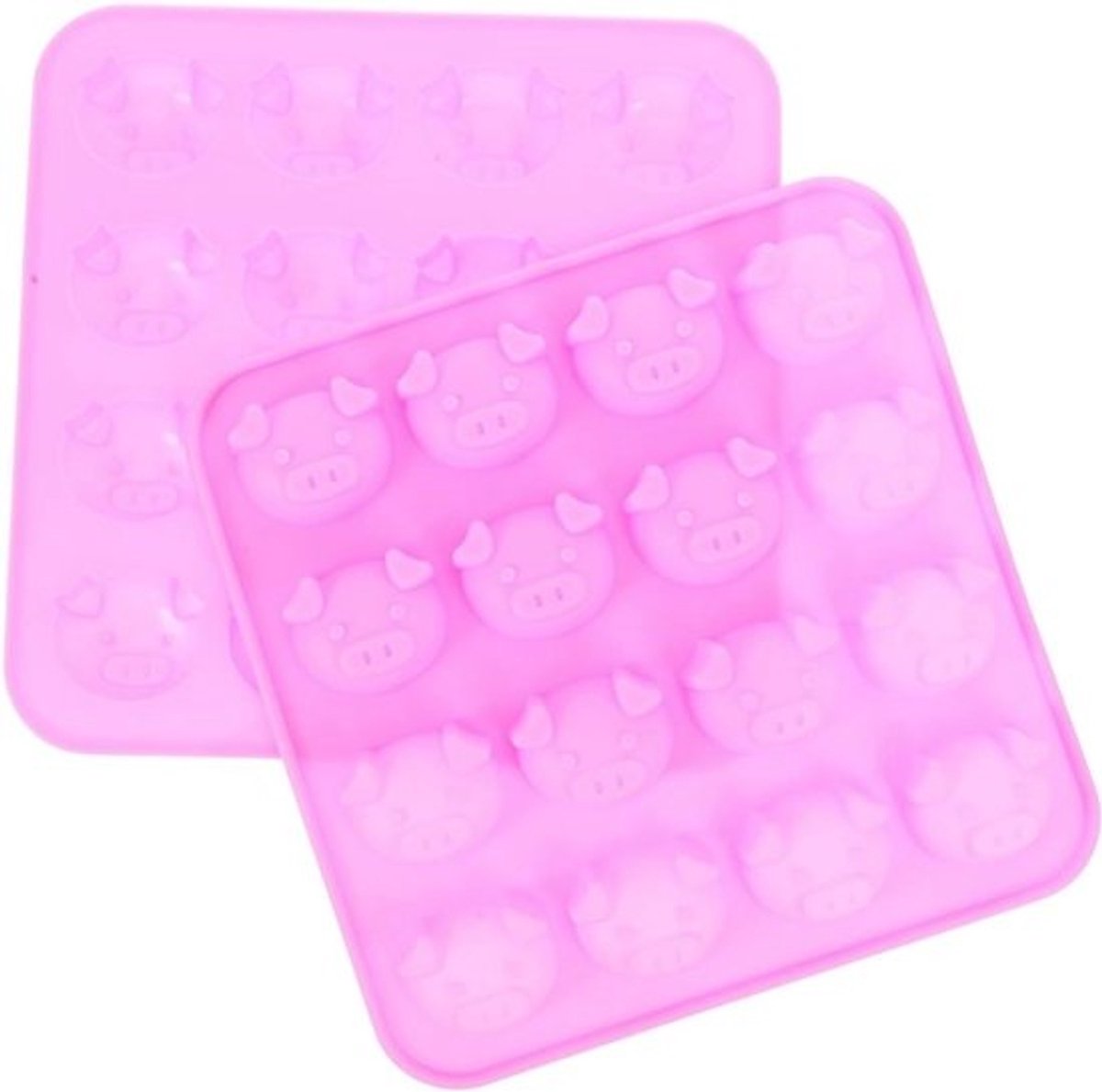 Silicone IJsblokjesvormen - Teckel Vorm - 2 Stuks - 16 IJsblokjes