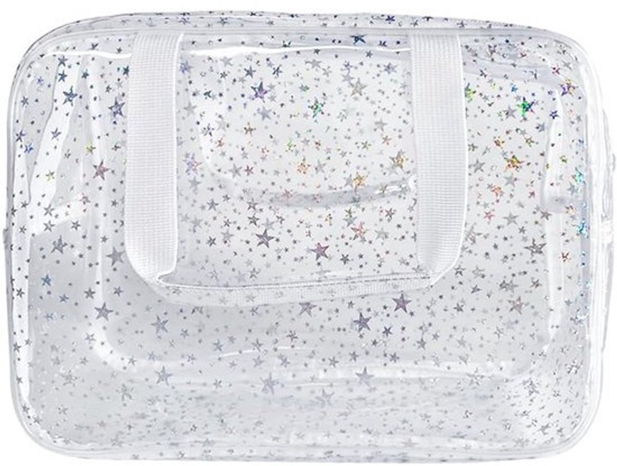 Waterdichte PVC Make-up Tas Sterpatroon - Ideaal voor Cosmetica en Verzorgingsproducten (30x13x20 cm)