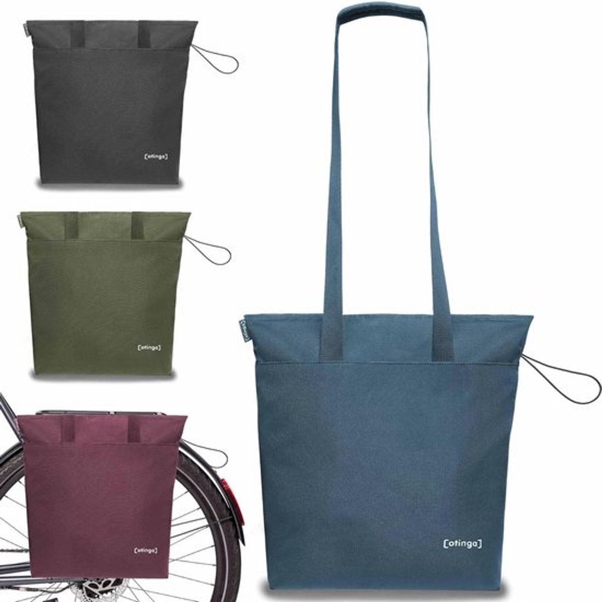 Inklapbare Fietsmand 14L - Waterafstotende Shopper voor Fietsendrager - Lichtgewicht Boodschappentas