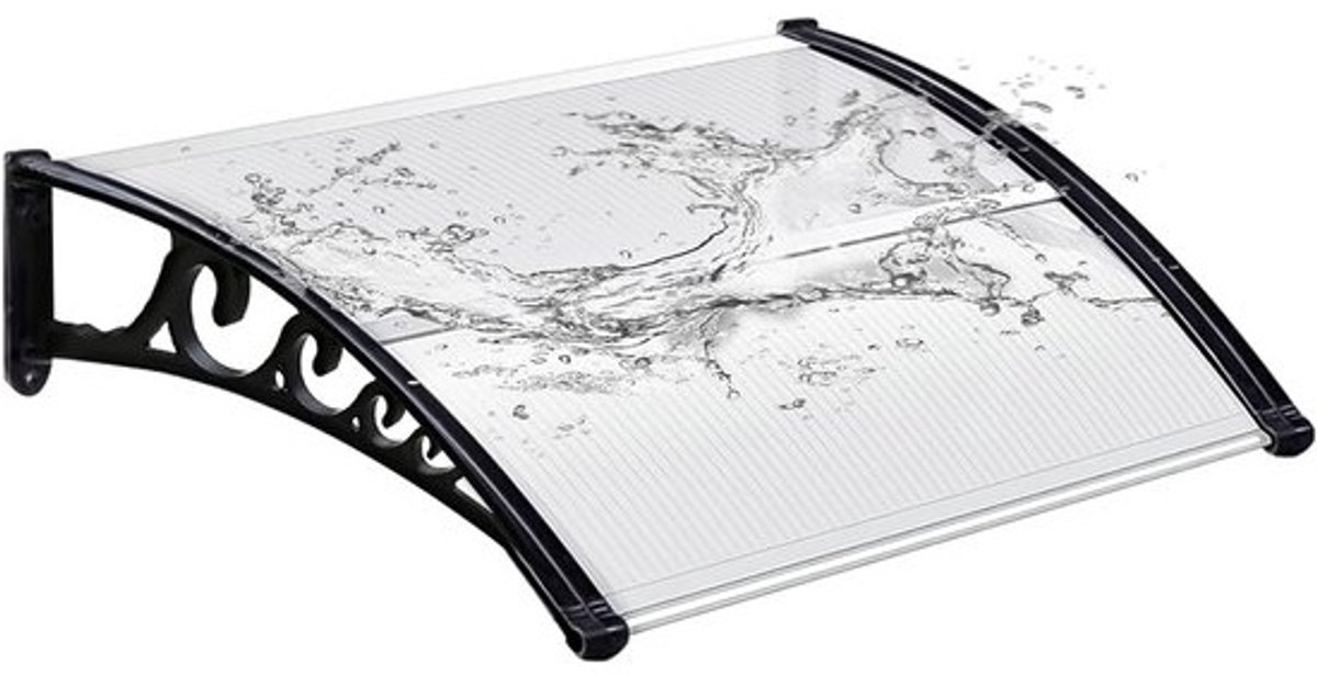 Grote Deurluifel 100x150 cm - Transparante Overkapping voor Deur & Raam - UV- & Weerbestendig Polycarbonaat Luifel
