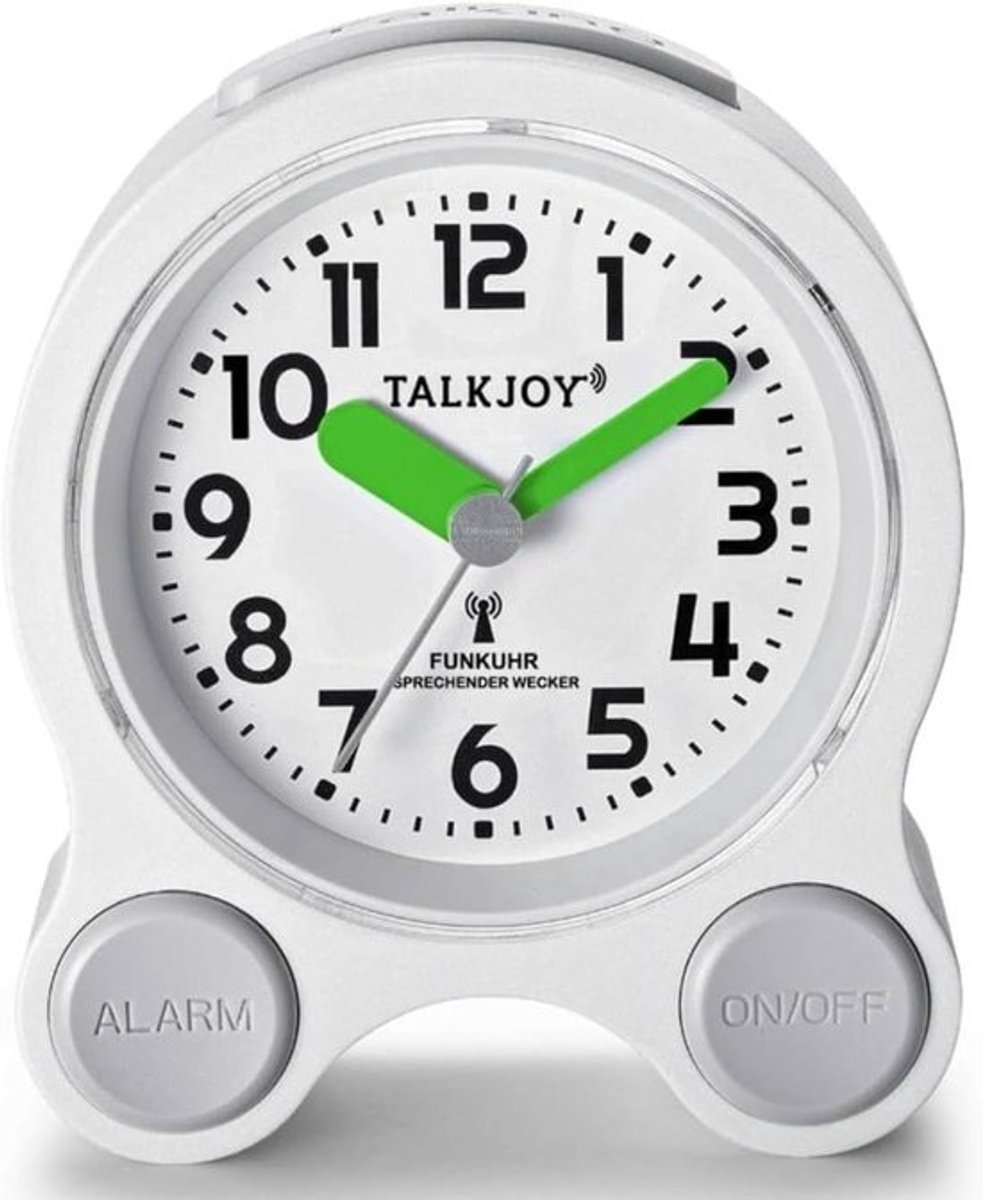 Sprekende Wekker met Radiofunctie, 5 Alarmen, Groot Display en Licht - Ideaal voor Ouderen
