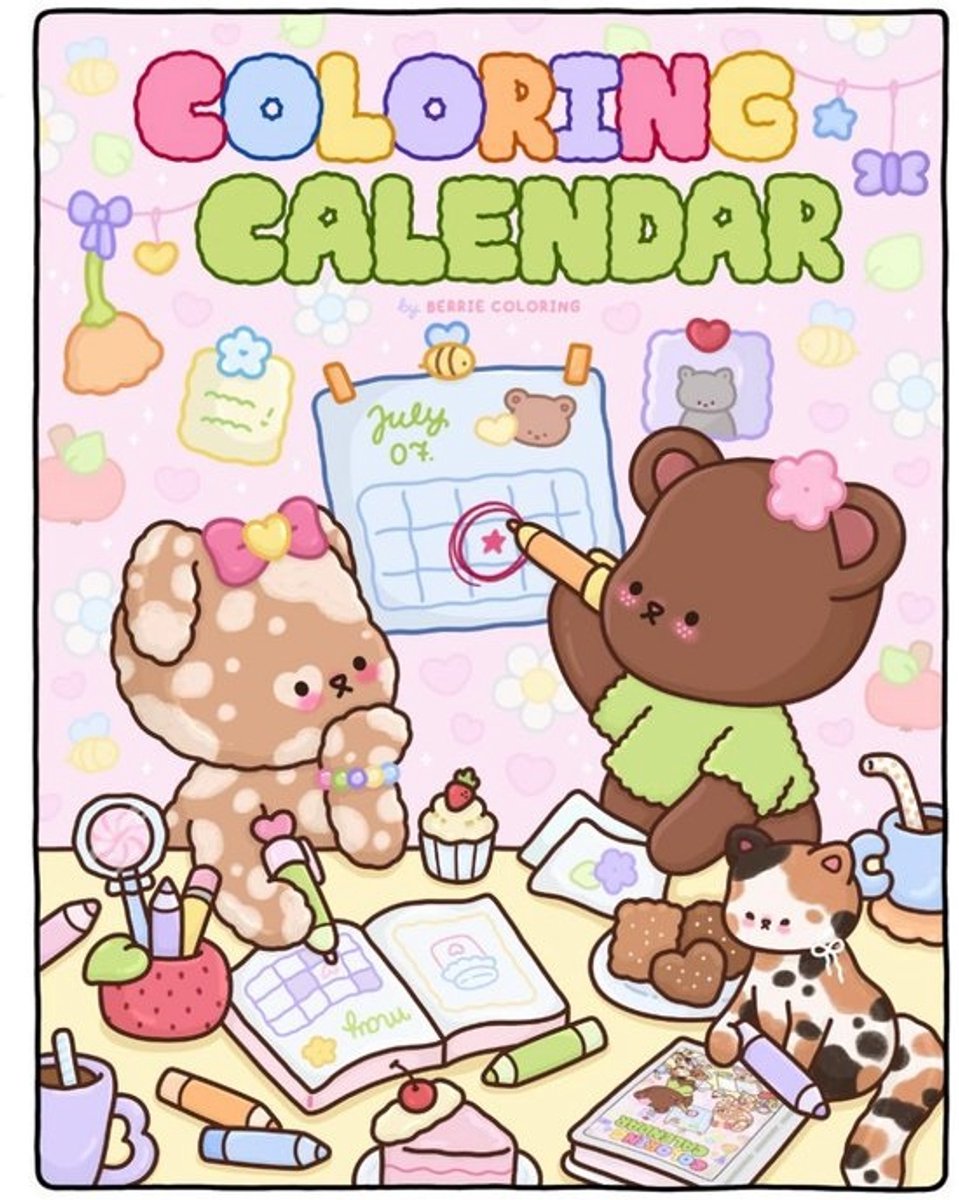 Inkleurkalender voor het hele jaar: Maandelijks plannen en ontspannen kleuren