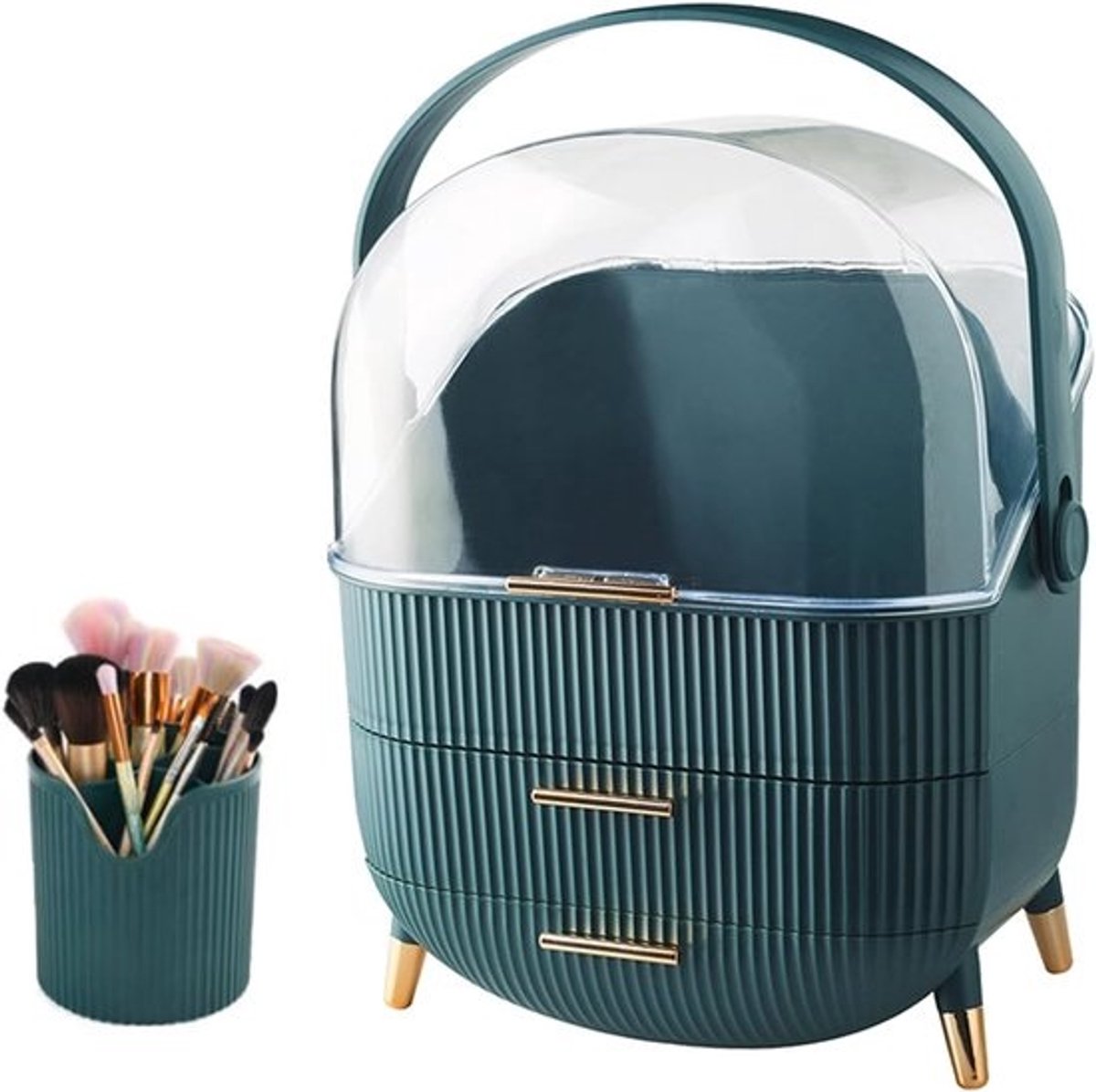 Cosmetische Organizer - Draagbare Make-up Organizer - Groen