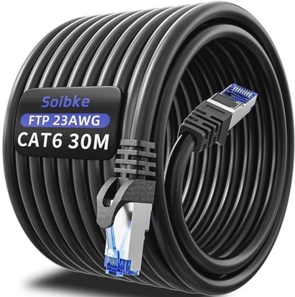 Hoge Snelheid Netwerkkabel - 30m Cat 6 Ethernetkabel - Waterdicht en Afschermd voor Betrouwbare Verbindingen