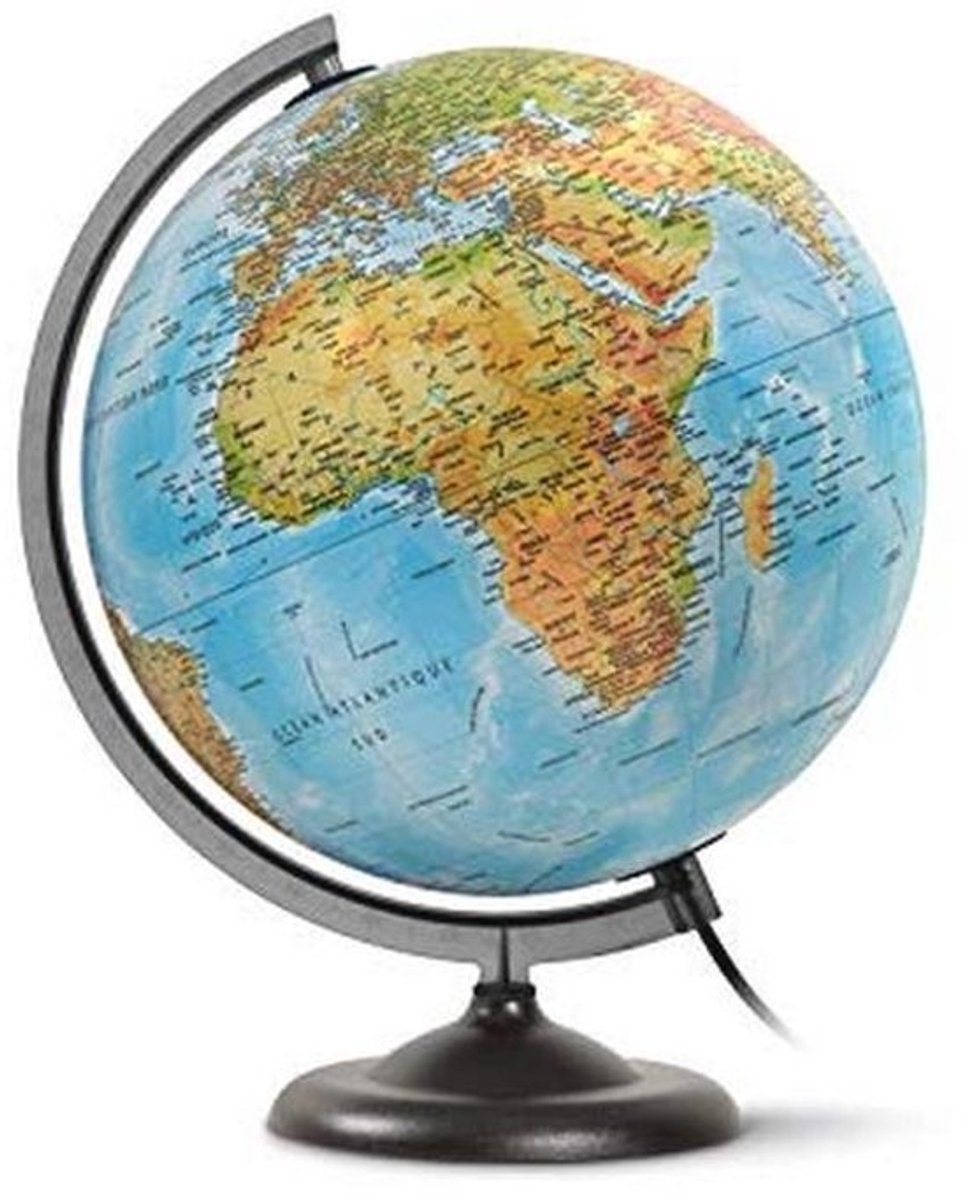 30 cm wereldbol met dubbele cartografie