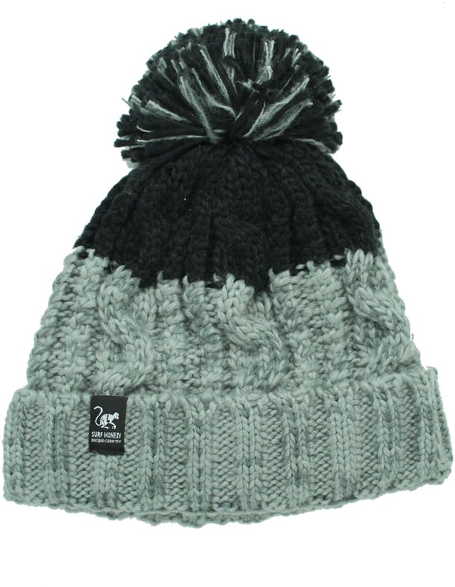 Pompommuts - One Size - Binnenvoering - Unisex (Grijs/Zwart)