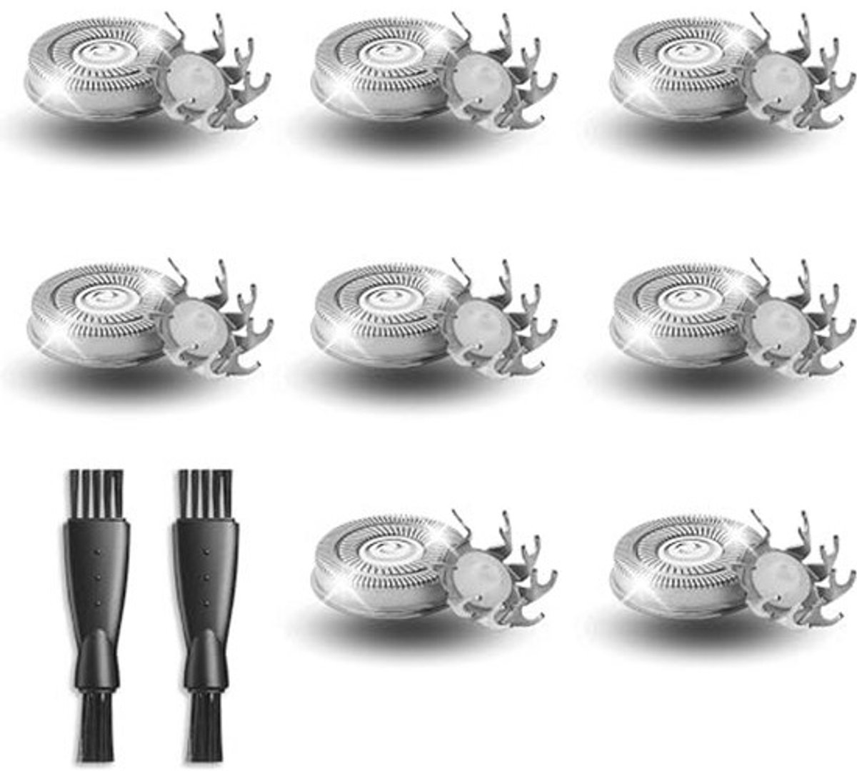 8 Pack vervangende scheerbladen compatibel met Pitbull Gold PRO & Silver - 4 Head Skull scheerbladen, verbeterde Pitbull scheerapparaat vervangende hoofden voor superieur scheren