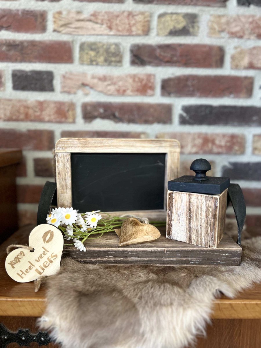 Creaties van hier – Cadeau pakket Bedankt - met houten hartje