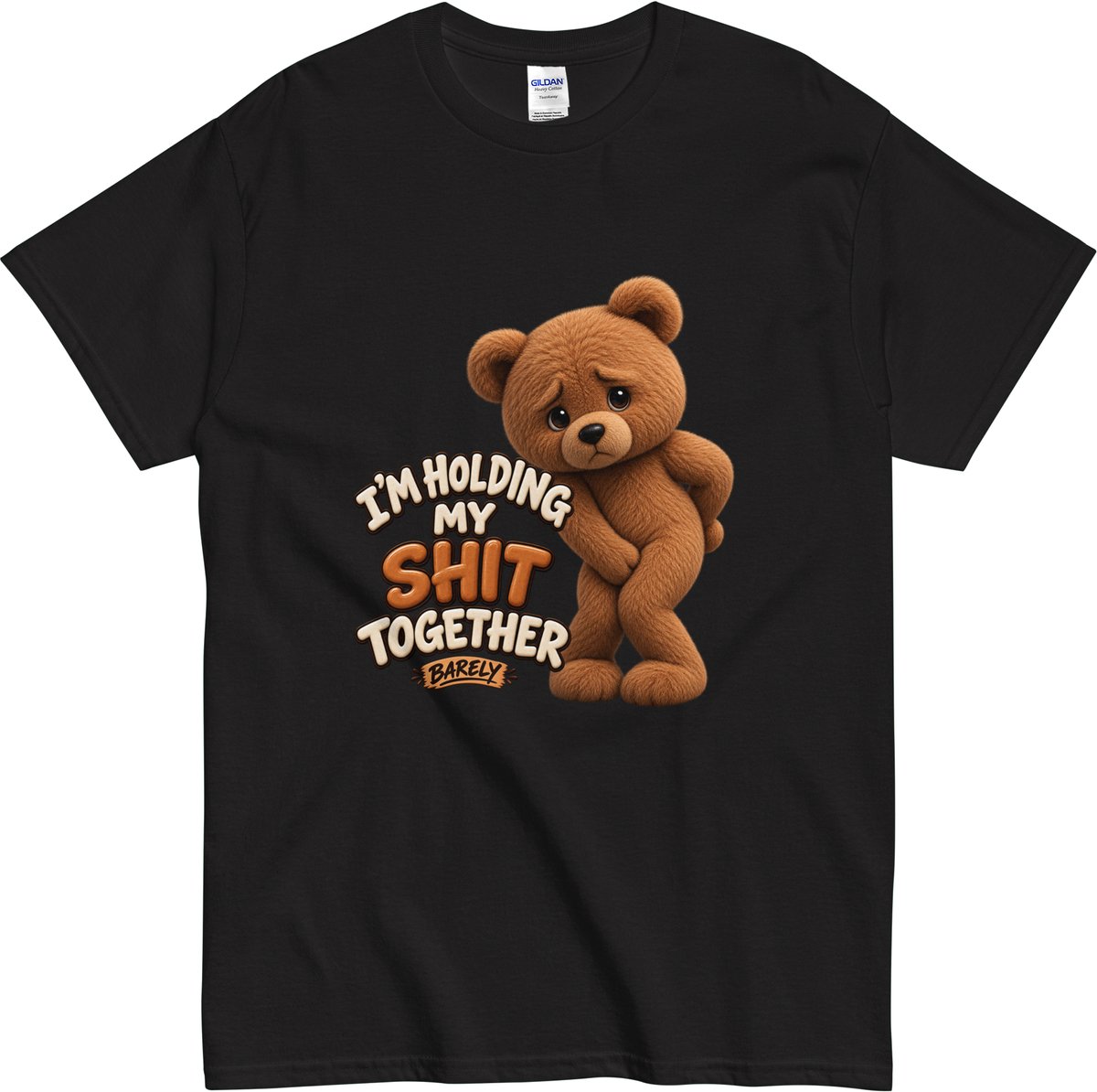 Funny Beer T-shirt Heren en Dames - Grappig Tshirt met Quote Holding my Shit Together - Zwart - S