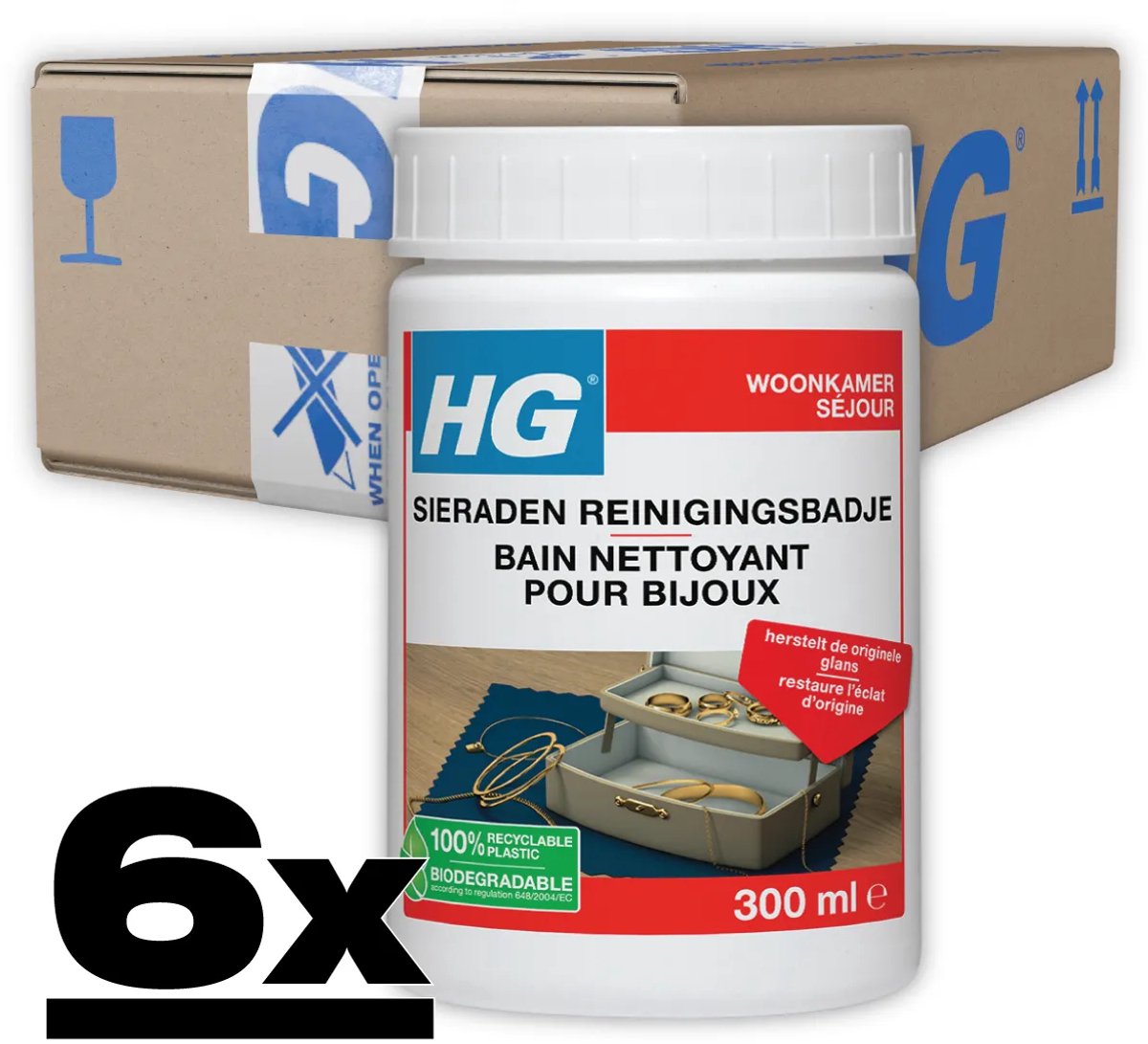 HG sieraden reinigingsbadje - 6 x 300 ml