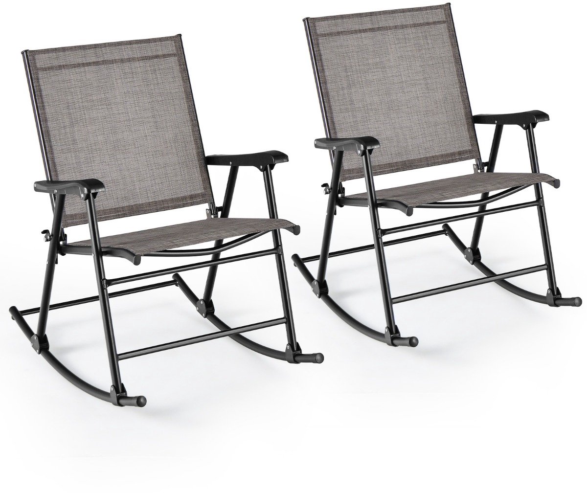 SureDeal® - Tuinstoel - Inklapbare Schommelstoelen Tuinstoelen - Ademende Zitstof Schommelstoel - 82x64x91 cm - Zoals afgebeeld