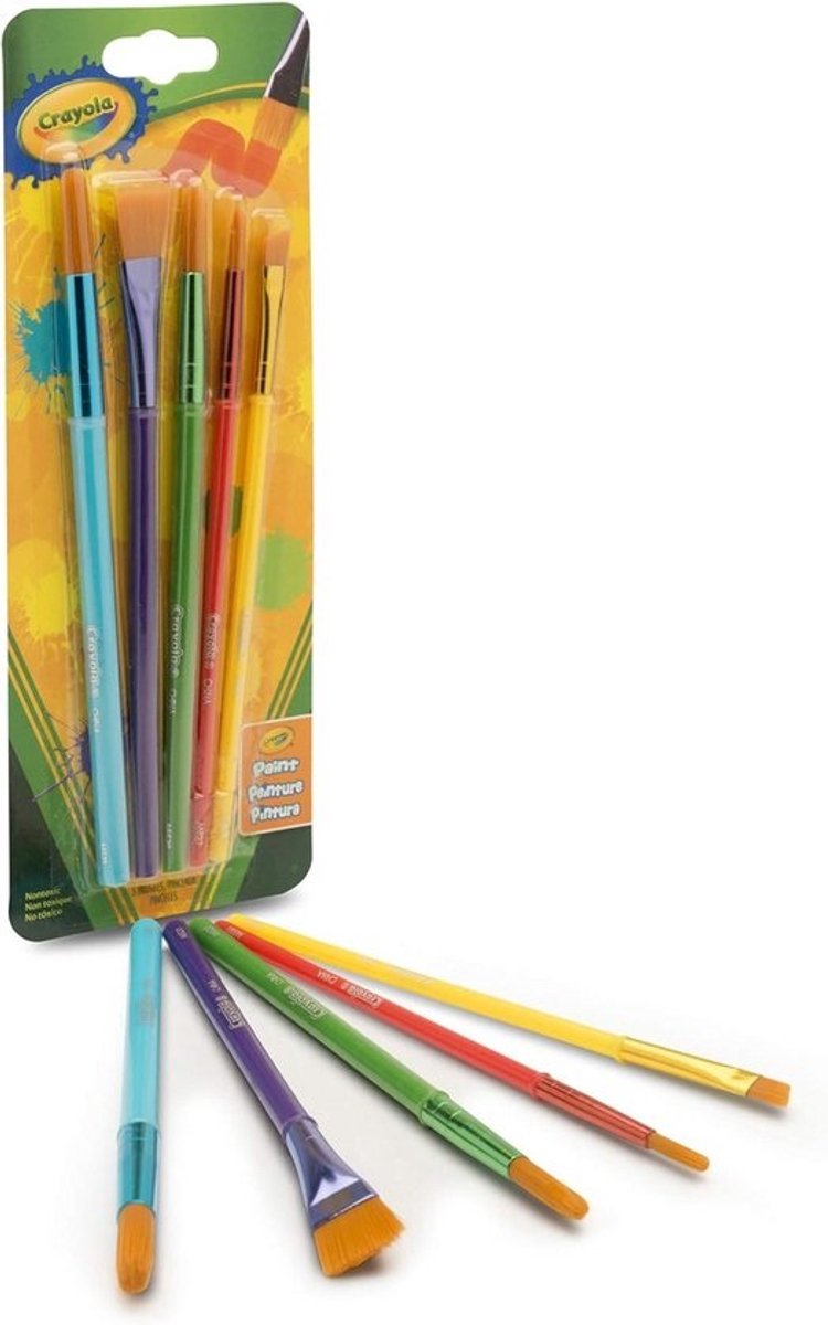 Set van 5 Diverse Schilderskwasten voor Knutselen en Schilderen