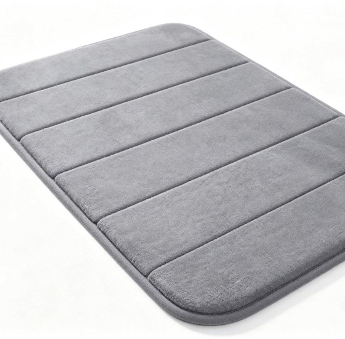 1 stuk - Badkamermat - Koraalvlies - Effen kleur, absorberend en antislip - Toiletvoetmat - 40*60 cm - Lichtgrijs