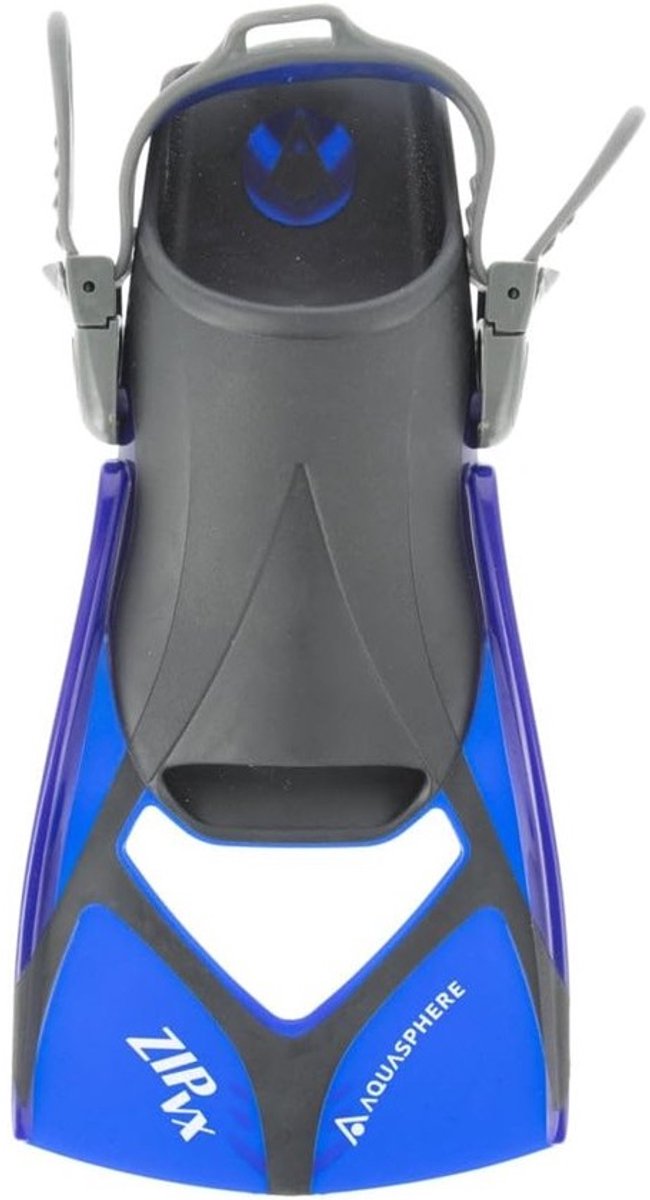 Zwemschoenen Vinnen - Zoomers - Enkel Flexibiliteit - Verstelbare Hielband - Maat 44-48 - Blauw Grijs