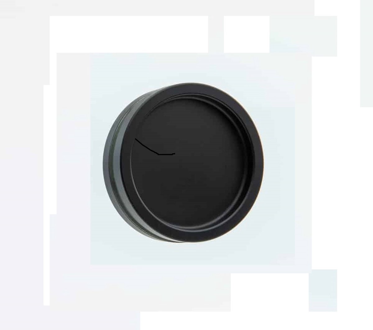 ForaVida | Komgreep set 2 stuks antraciet | RVS handgreep voor glazen schuifdeur en glazen schuifwand | Ø 65 mm