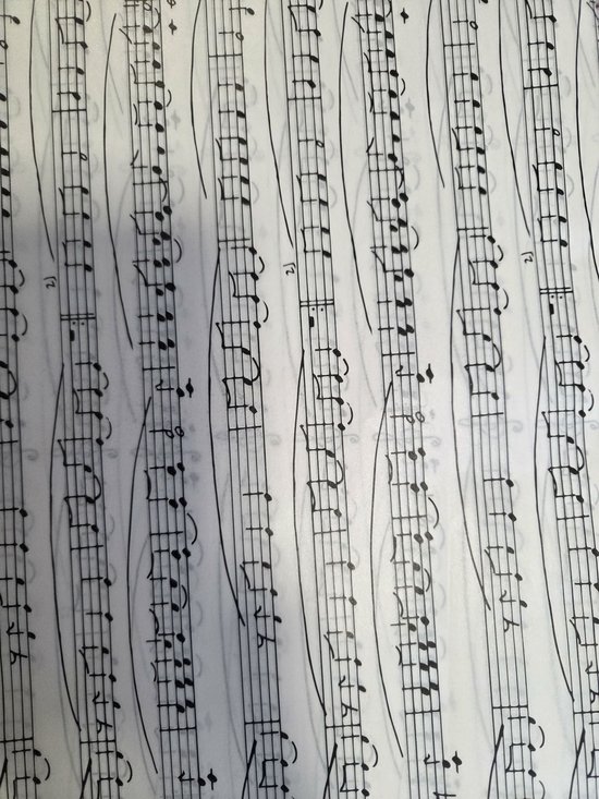 Partition de musique avec des notes et des barres de mesure.