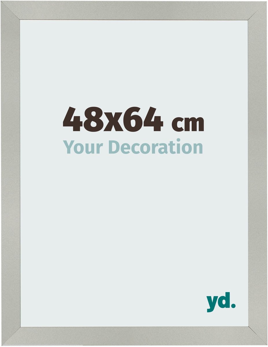 Your Decoration - Fotolijst 48x64 cm - MDF - Zilver Mat - Bologna