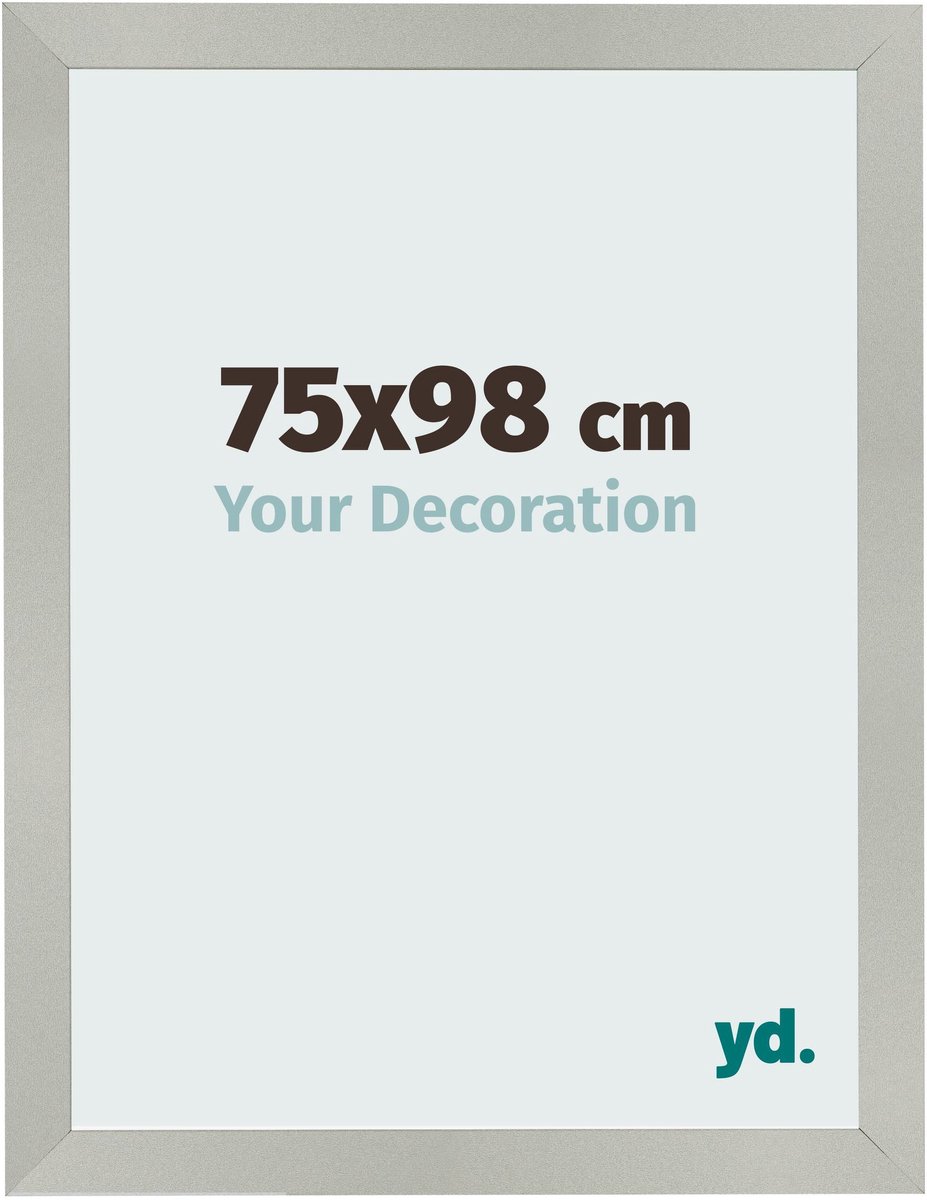 Your Decoration - Fotolijst 75x98 cm - MDF - Zilver Mat - Bologna