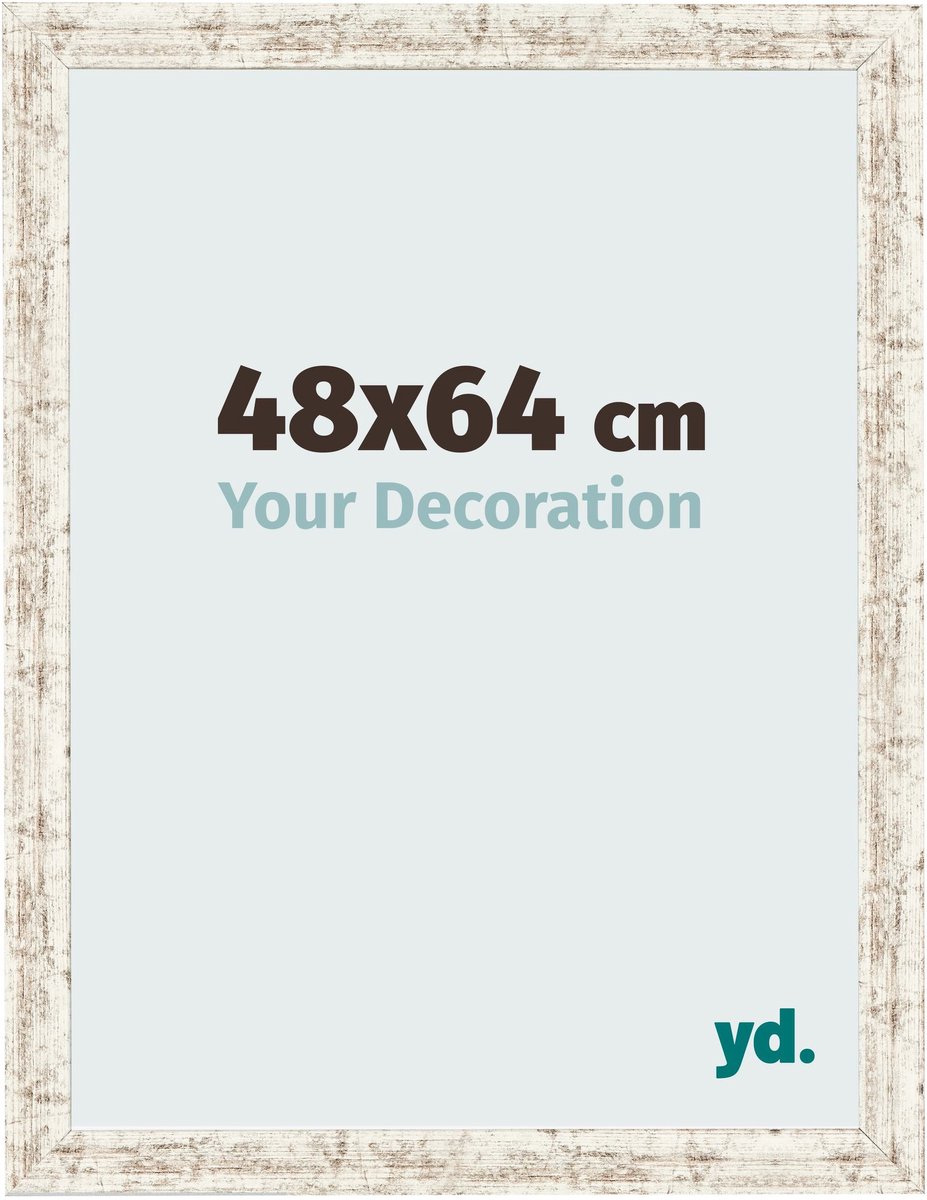 Your Decoration - Fotolijst 48x64 cm - MDF - Wit Vintage - Bologna