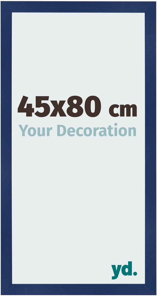 Your Decoration - Fotolijst 45x80 cm - MDF - Donkerblauw Geveegd - Bologna