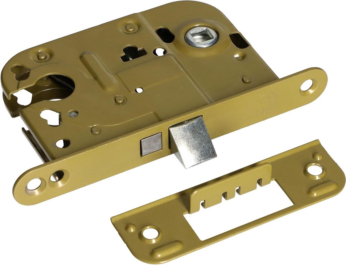 Insteekslot - Deurslot - Binnendeuren Beveiligen - Universeel Omkeerbaar - 72/45 mm - Goud