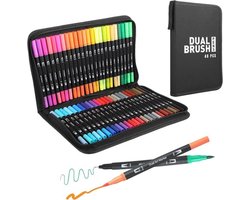 Acrylverf Set 48 Kleuren met Acryl Markers - Schilderset voor Steen, Hout, Glas en Keramiek