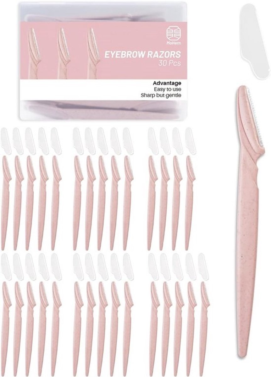 Multifunctionele Wenkbrauw Scheermesjes - 30 Stuks Dermaplaning Gereedschap voor Gezichtsverzorging