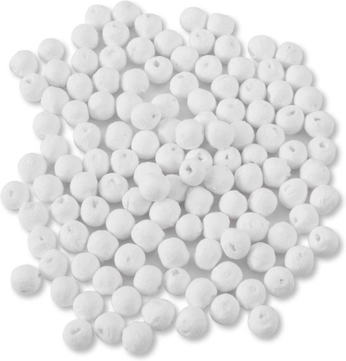 100 Stuks Kleine Cellulose Wattenbollen Ø 6 mm voor Knutselen en Decoratie