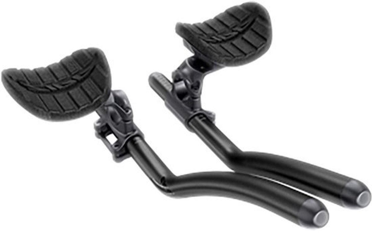Fiets Stuur Opzetstuk - Triatlon Stuur Tijdrit Stuur - Aerodynamisch Fietsen - Verstelbare Armsteunen - 110 MM RISE - Zwart