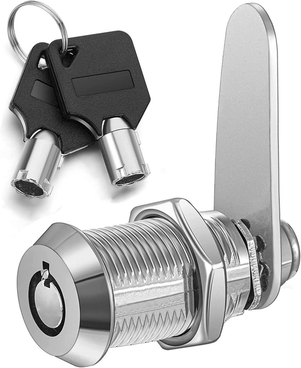 Cilinderslot - Veiligheidsslot - Kasten Beveiligen - Cilinderlengte 30mm - 30 mm - Zilver