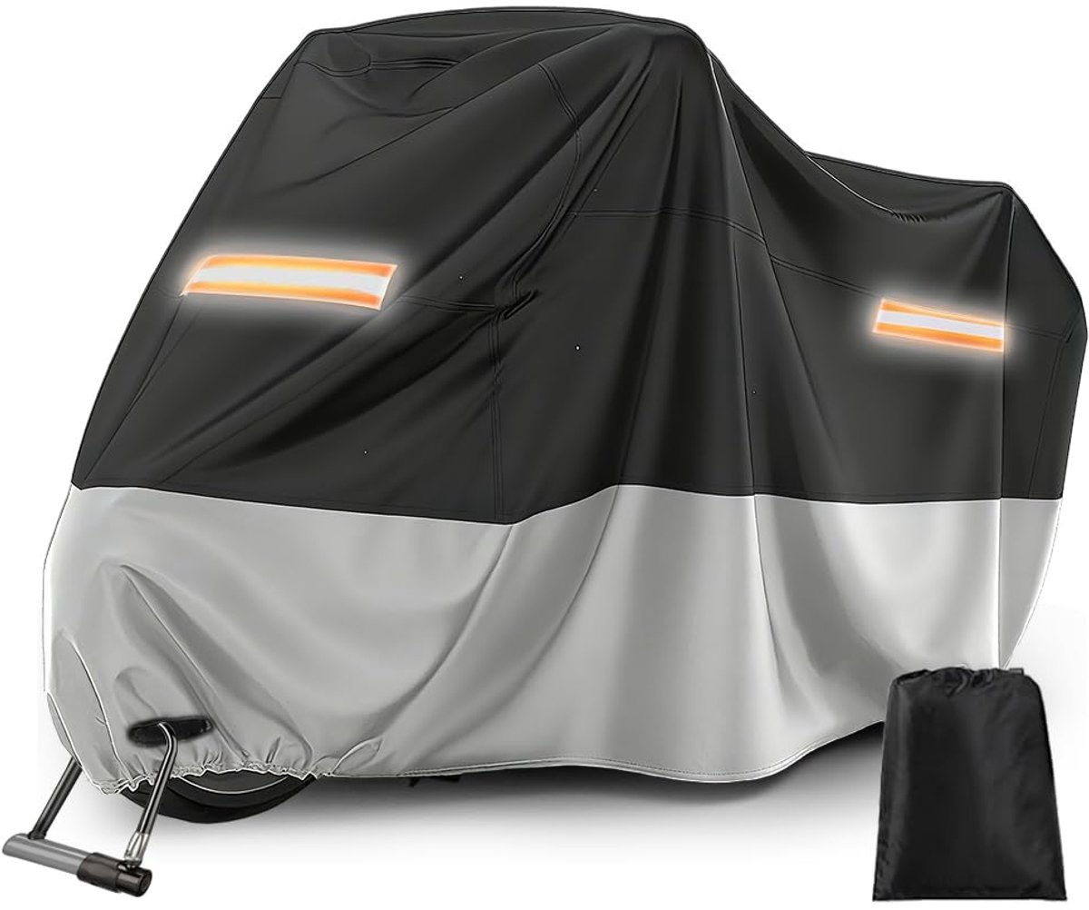 Motorhoes - Waterdicht en Winddicht - Met 210D UV-bescherming - Voor motor, scooter, brommer, enduro en straatmotor - XXL - 245 x 105 x 125 cm