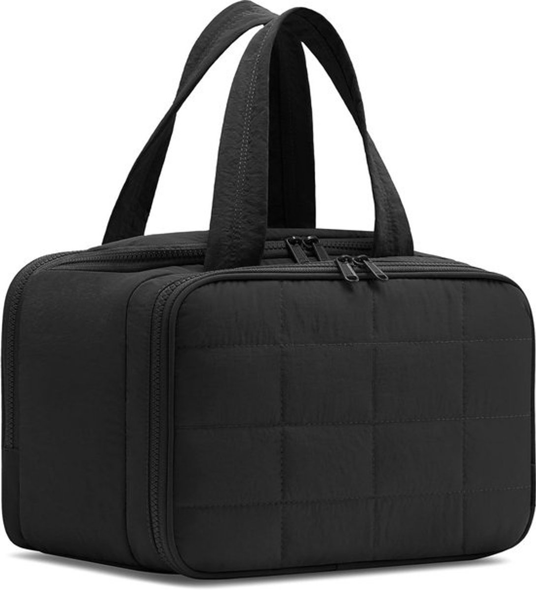 Grote Opvouwbare Make-up Tas met Brede Opening en Vakken voor Reizen
