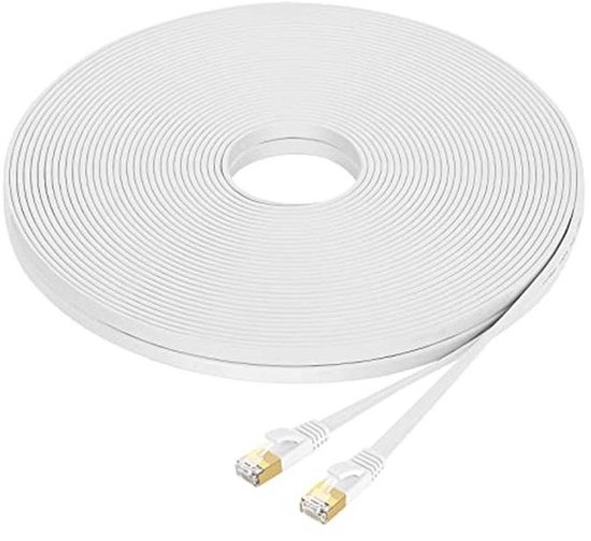 Cat 8 Ethernet-kabel 15 m - Hoge Snelheid, Plat, 40 Gbps, Voor Router, Modem, Laptop en PC