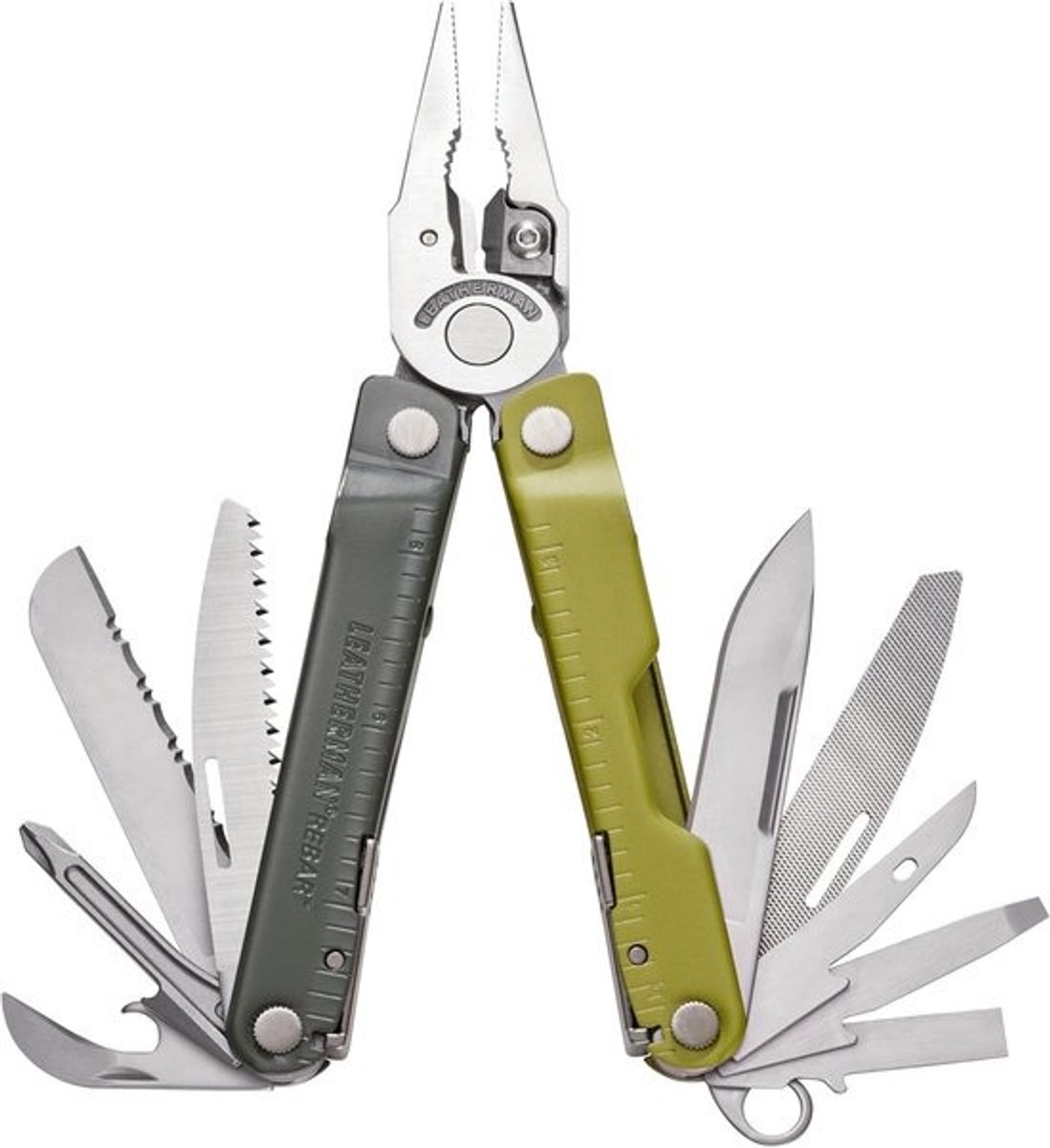 Leatherman Rebar multitool - 17 functies - roestvrij staal - afneembare draadknipscharen - verkrijgbaar in verschillende kleuren - alternatief voor etui