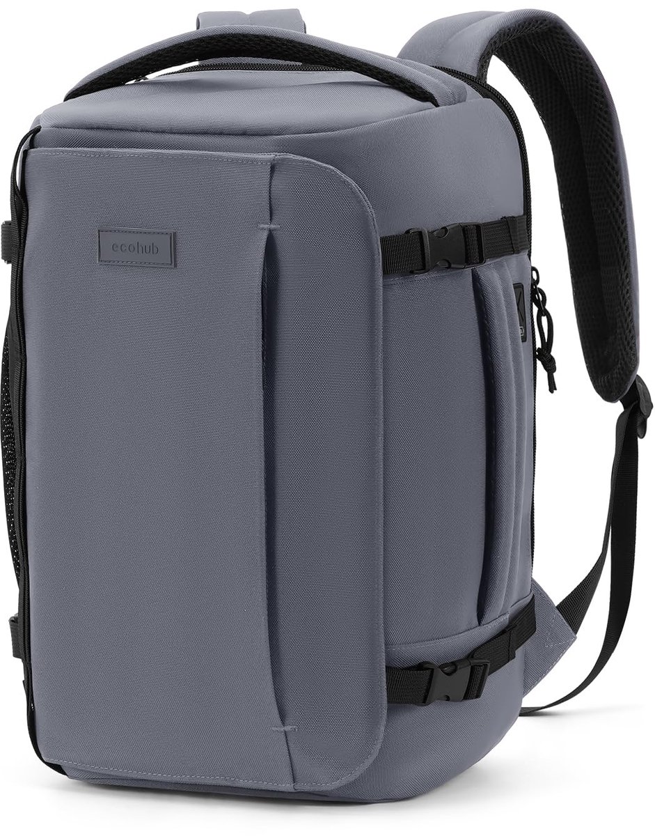 ECOHUB Handbagage 40x20x25, Ryanair Reisrugzak, 3D Laptopvak 14/15,6 inch - ShopVlot