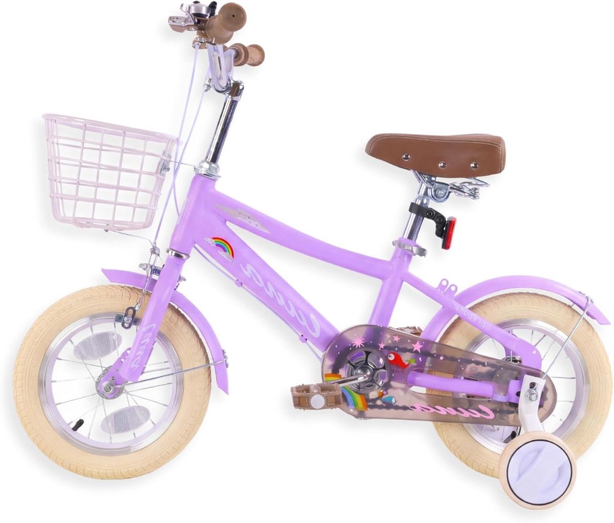 Kinderfiets Meisjes - Loopfiets - Leren Fietsen - Stevig Stalen Frame - 12 Inch - Paars
