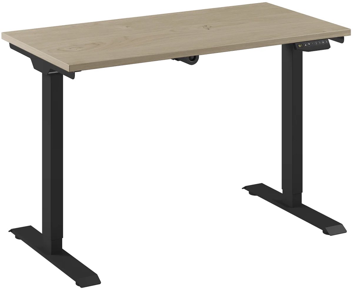 Bureau Adjust 1 Plus QA 120x60 Zwart/Eiken wit