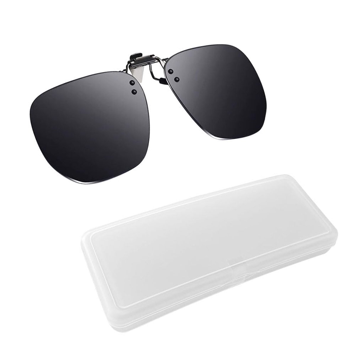 ASISUN Gepolariseerde zonneclip, wordt geleverd met een transparant etui, flip up clip zonnebril voor mannen en - ShopVlot